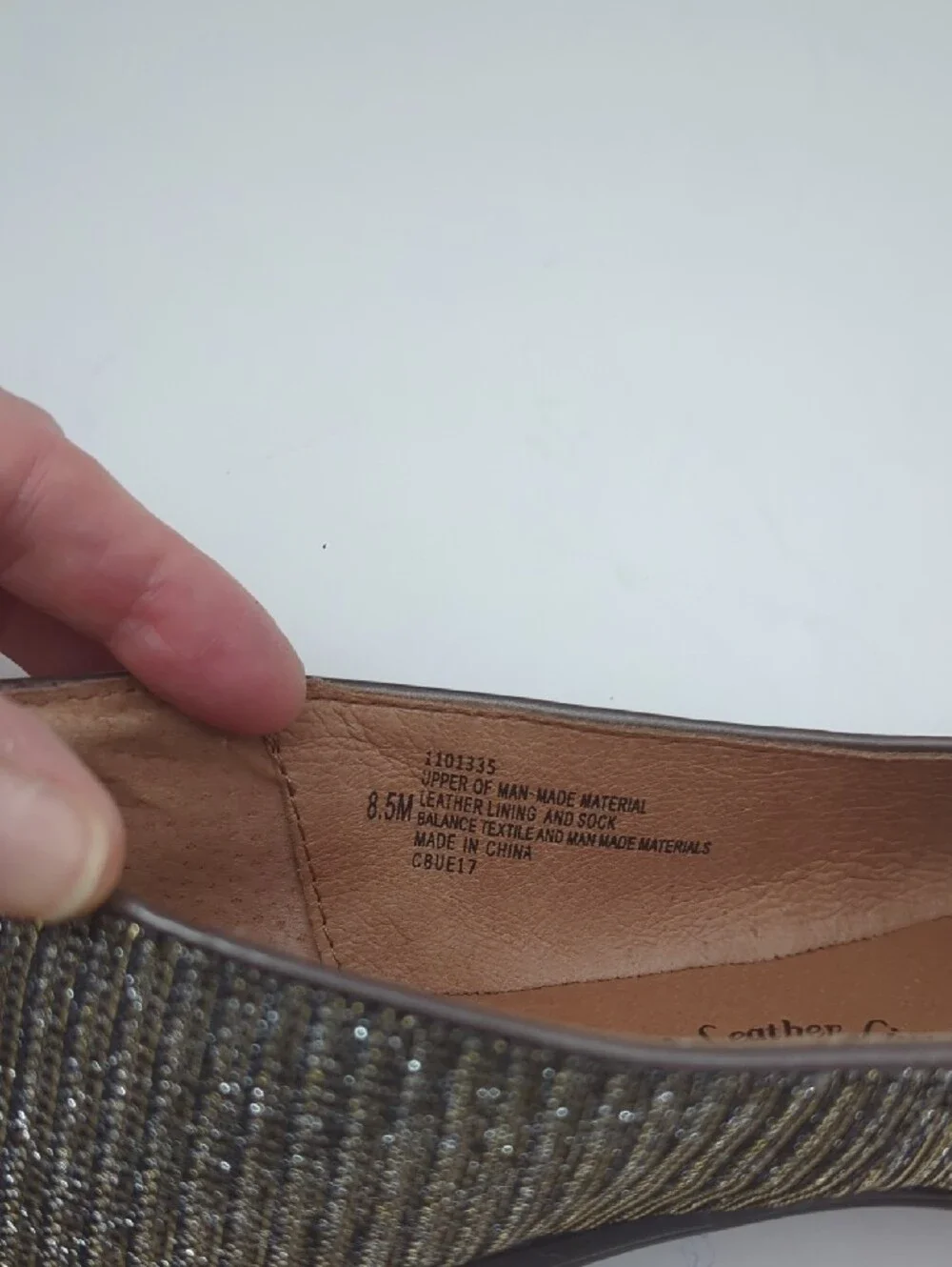 Söfft Gold Metallic Slip-On Flats